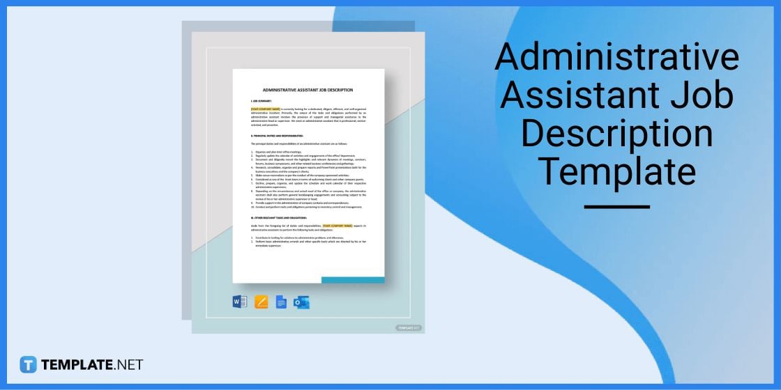 administrative assistant job description template