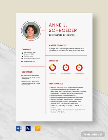 Construction Resume Template 14 Free Word Excel PDF Format 