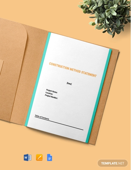 12 FREE Construction Method Statement Templates In PDF 12 FREE Construction Method Statement Templates In PDF
