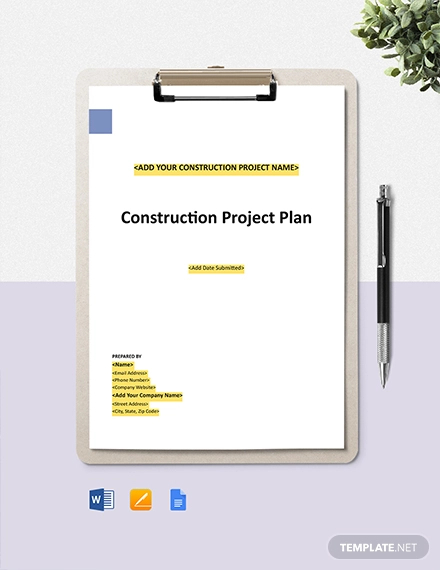 25+ FREE Construction Project Plan Templates - PDF, Word