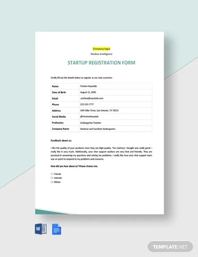 dmv vehicle startup registration form template