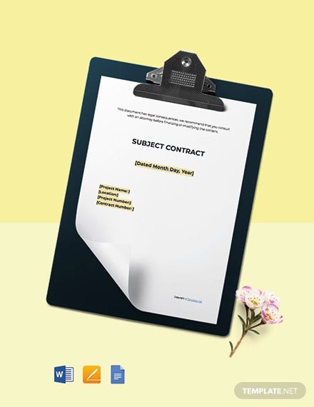 free basic construction contract template