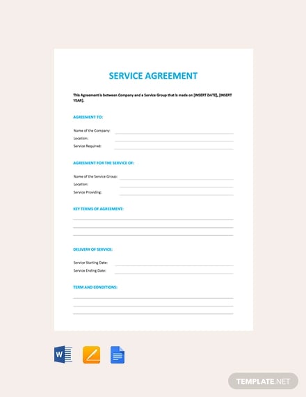 free service agreement template