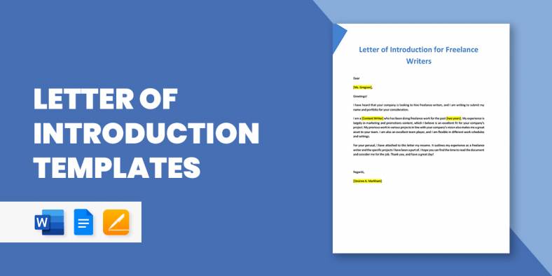 12+ Letter of Introduction Templates – PDF, DOC