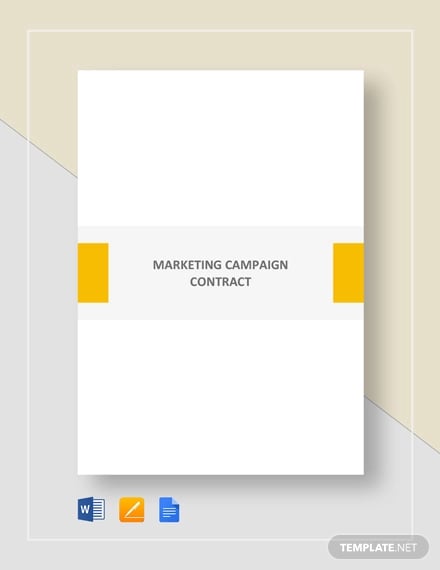 marketing campaign contract template