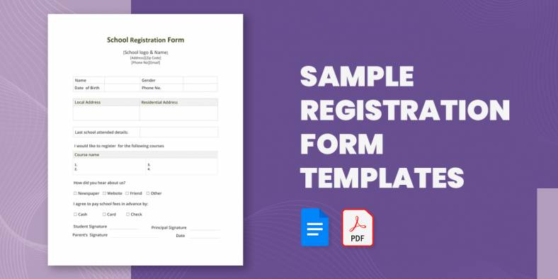 15+ Sample Registration Form Templates