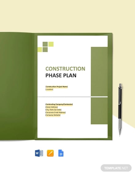 small construction phase plan template