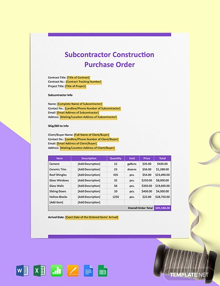subcontractor-construction-purchase-order-template