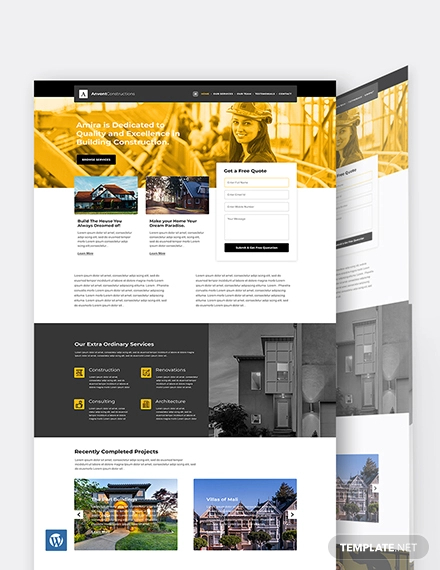 building construction wordpress theme