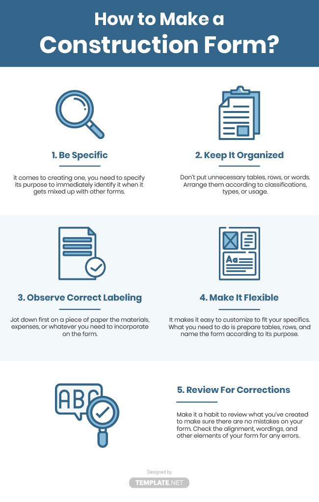 construction form template