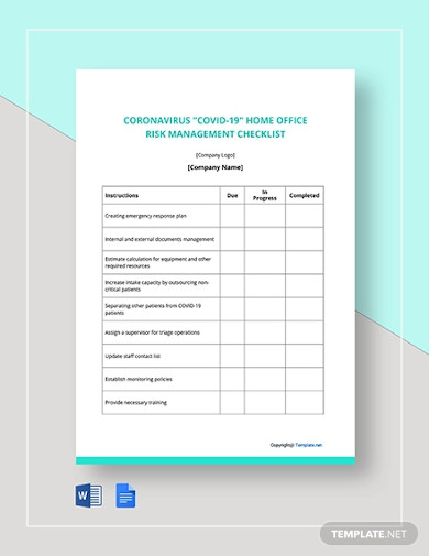 FREE 21+ Covid-19 Checklist Templates in PDF | MS Word | Google Docs