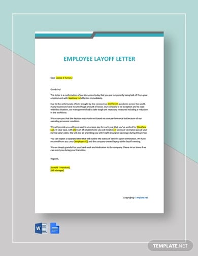 employee layoff letter template