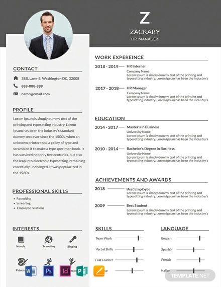 Hr Resume - 16+ Free Word, Pdf Documents Download