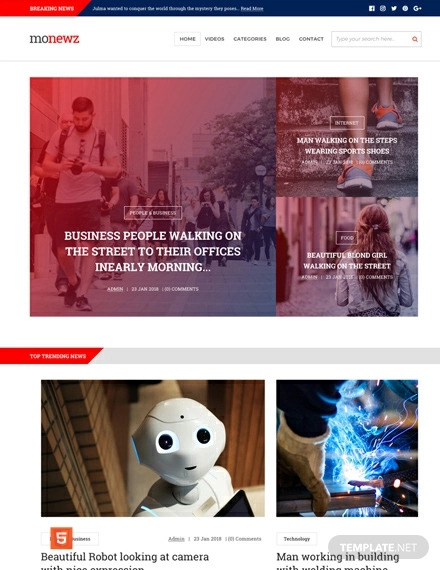 23+ News Blog Themes & Templates | Free & Premium Templates