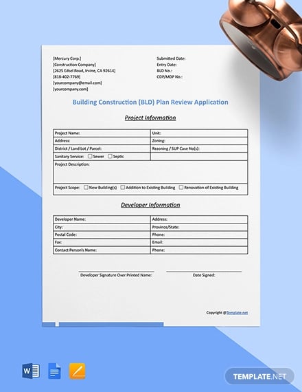 free simple construction form template