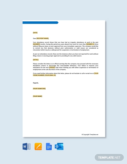 17+ HR Warning Letter Templates - Free Samples, Examples Formats Download