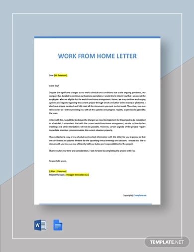 free-work-from-home-letter-template
