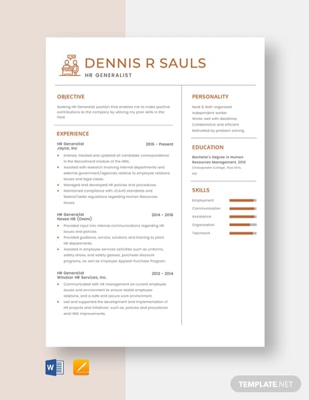 hr-generalist-resume-template