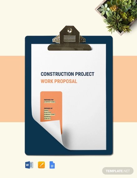 residential construction proposal template