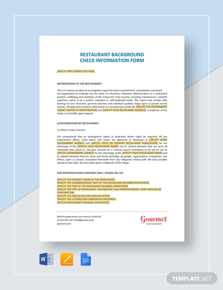 10+ FREE Background Check Information Forms & Templates - PDF, DOC