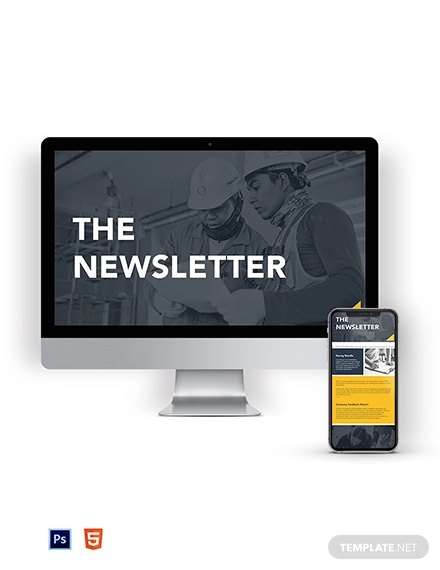 survey and feedback construction company newsletter template