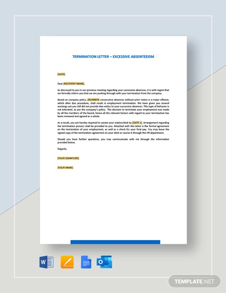 38+ Free Termination Letter Templates - PDF, DOC | Free & Premium Templates