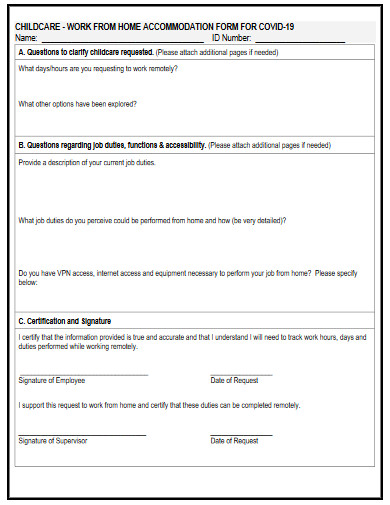 FREE 10+ Work From Home Application Form Templates in PDF | MS Word ...