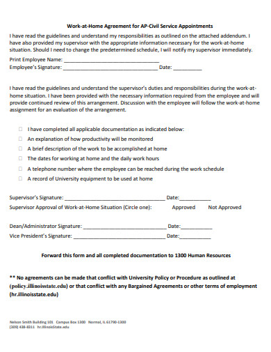 homeworking contract clause