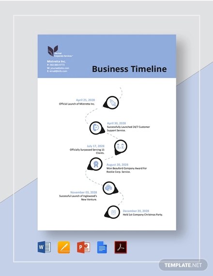 business timeline template