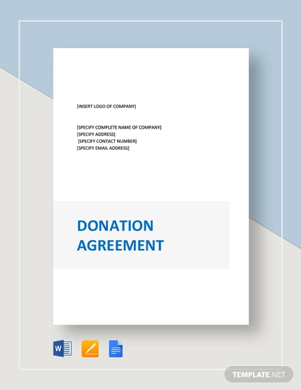 donation agreement template