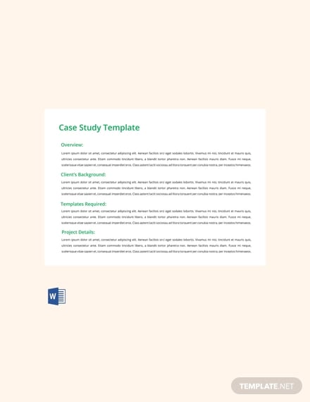 free case study template