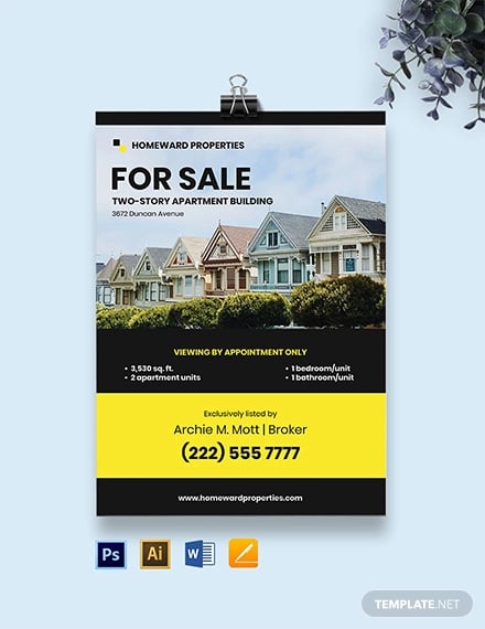 free-professional-real-estate-agent-yard-sign-template