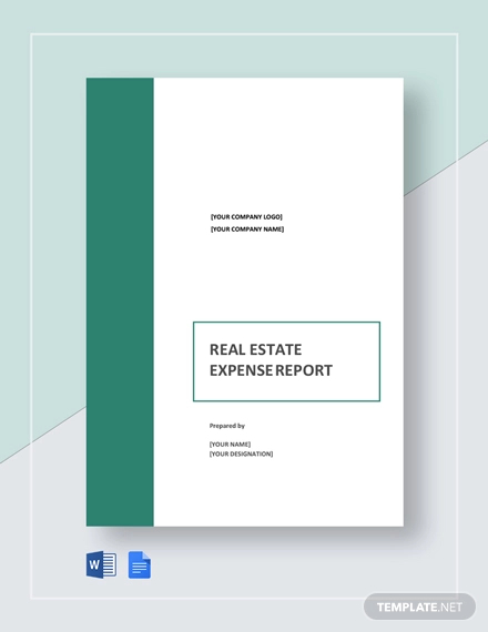 free real estate expense report template