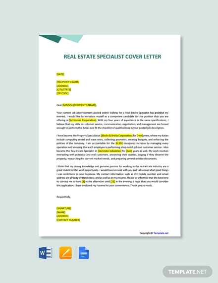 free-real-estate-specialist-cover-letter-template
