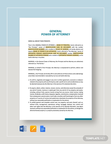 7+ FREE Real Estate Power of Attorney Templates in PDF, Word