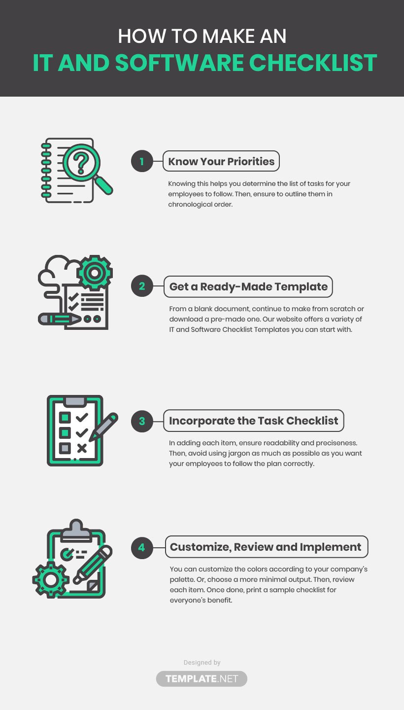 it and software checklist template
