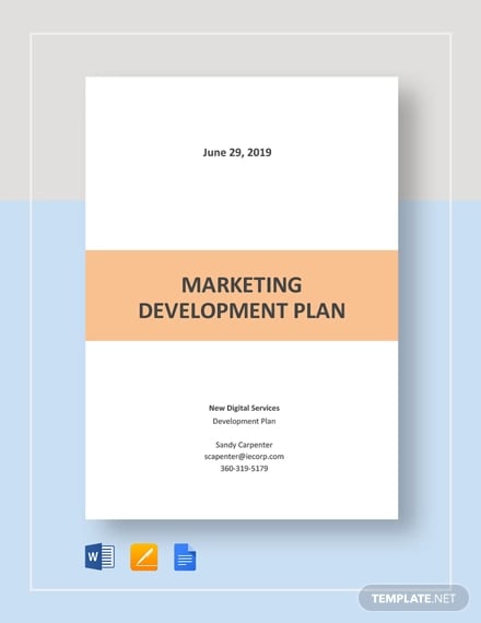 marketing development plan template