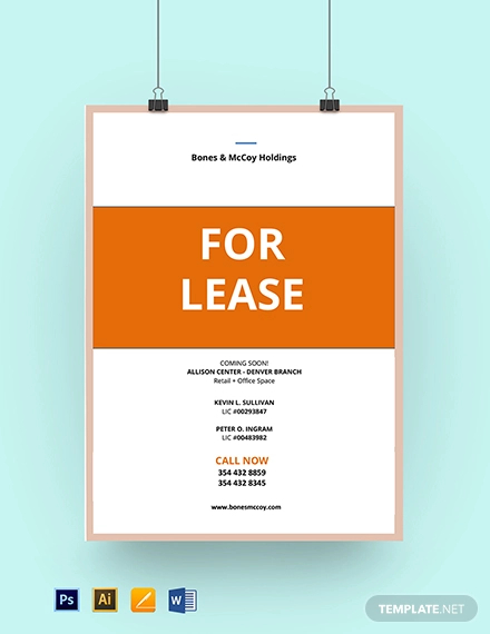 real estate for lease sign template