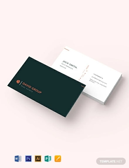 simple real estate business card template