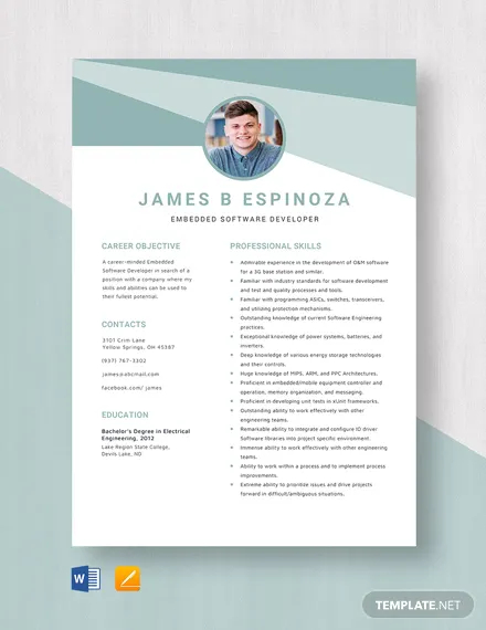 Software Developer Resume + Cover Letter + Portfolio Template