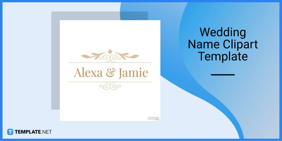 wedding name clipart template