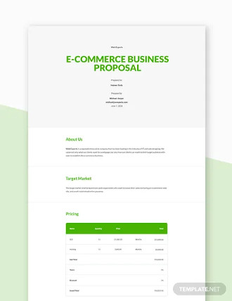 e commerce business proposal template