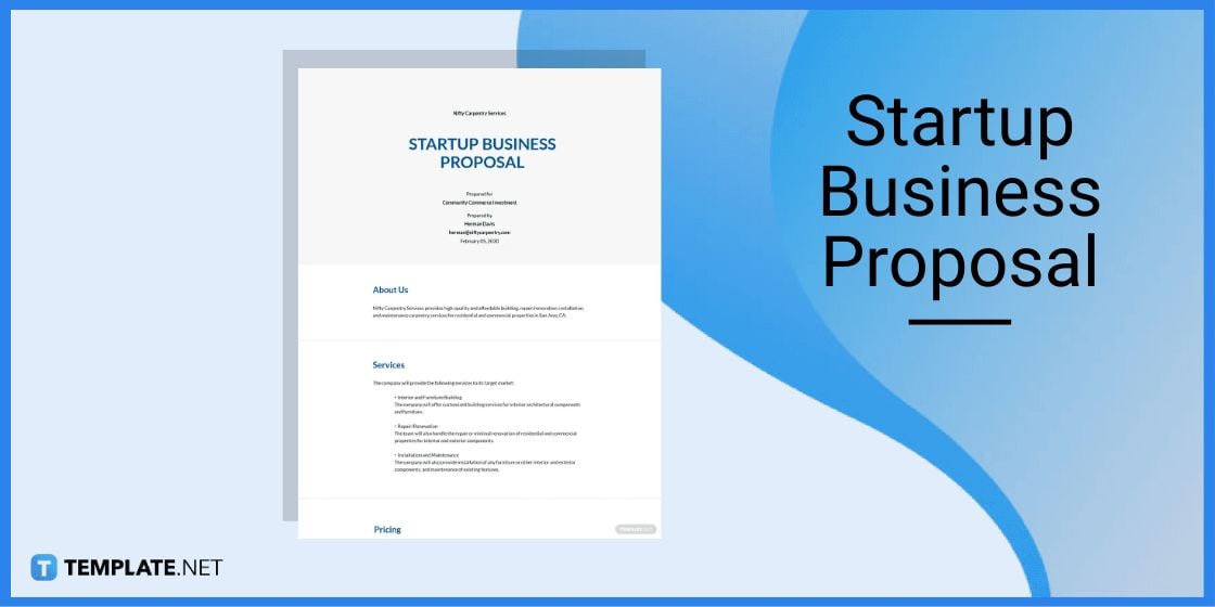 startup business proposal template