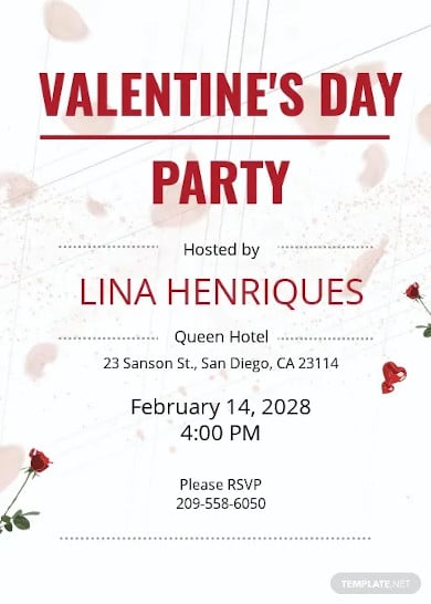 valentines day invitation card