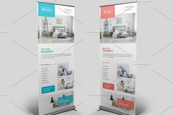 professional realtor roll up banner template