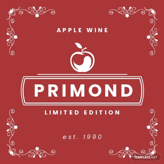 apple wine label template