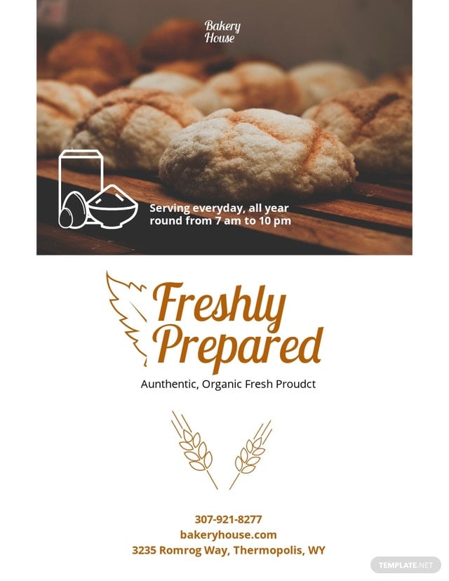 bakery pamphlet template