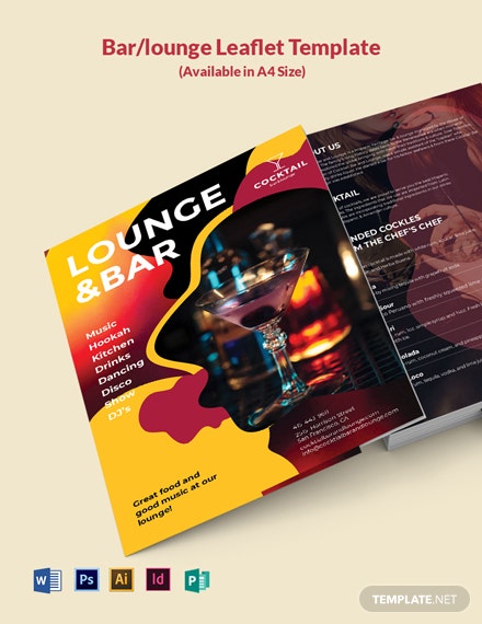 bar lounge leaflet template 440