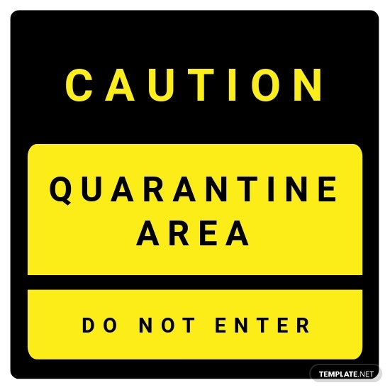 caution quarantine area label template