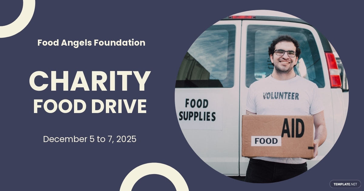 charity food drive facebook post template